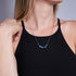 Voie Lactée | Argent sterling .925 | Collier fermoir infini en verre Galaxy